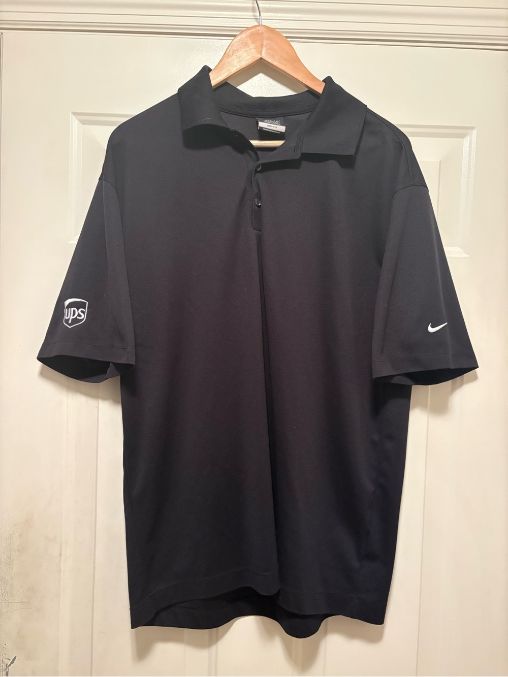 Nike Golf Dri-Fit Black Short-Sleeve Polo with UPS Patch